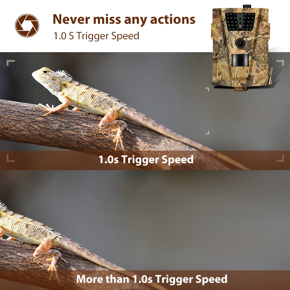 Hunting Trail Camera Trail Camera Wildlife Trail Camera 12MP 1080P Infrared Night Vision Hunting Cameras Outdoor Wild Surveillance Tracking HT001B