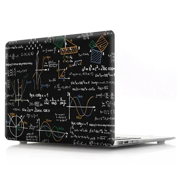 

Laptop Case for Macbook Air 13 2018 Geometry Blackboard Book Case for Apple Mac Book Pro 13 15 inch 2016 Cover A1706 A1708