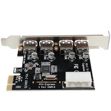 4 порта PCI-E к USB 3,0 концентратор PCI Express карты расширения адаптеры 5 Гбит/с скорость супер быстрый высокой емкости 4 порта PCI-E адаптер