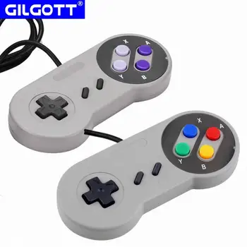 

2x Super Nintendo SNES USB Gamepads Classic Famicom Game Controller Wired Joysticks for Raspberry PI PC MAC Operation Systems