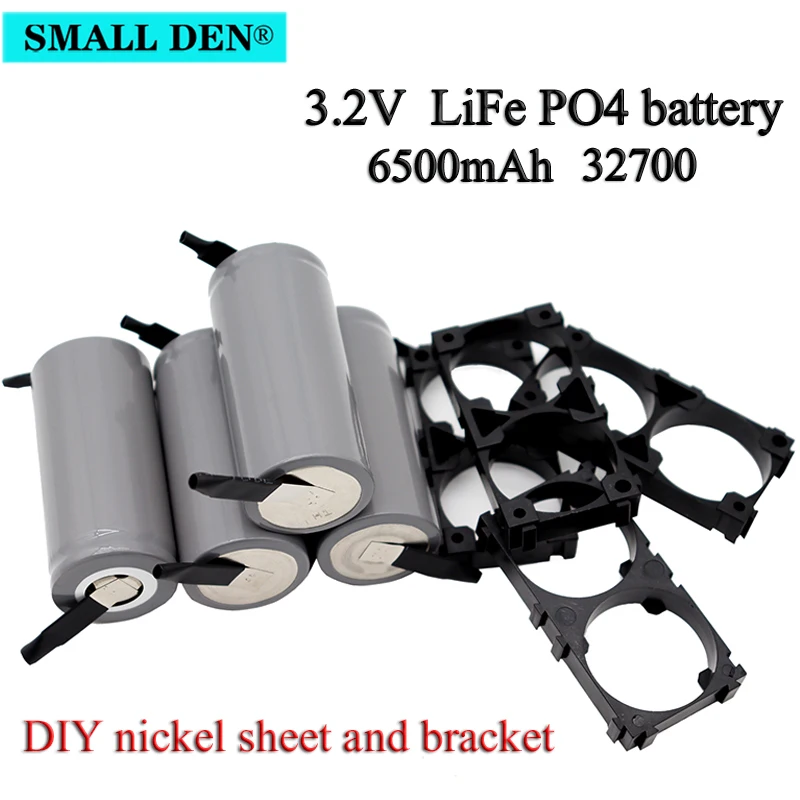 3.2V LiFePo4 32700 Battery 6500mAh DIY Nickel Sheet with Battery Holder Rechargeable Lithium Iron Phosphate Battery