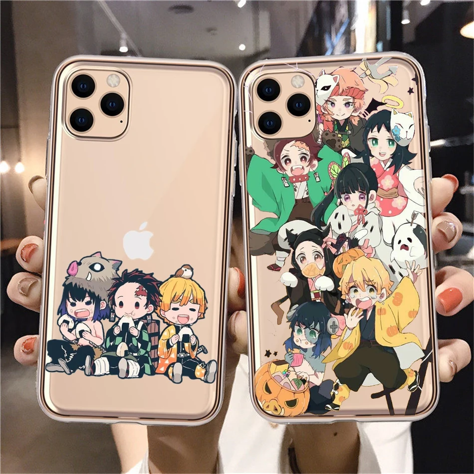 Мягкий ТПУ чехол для телефона Kamado Nezuko Kimetsu no Yaiba рассекающий демонов iphone 6 7 8 Plus X XS 12