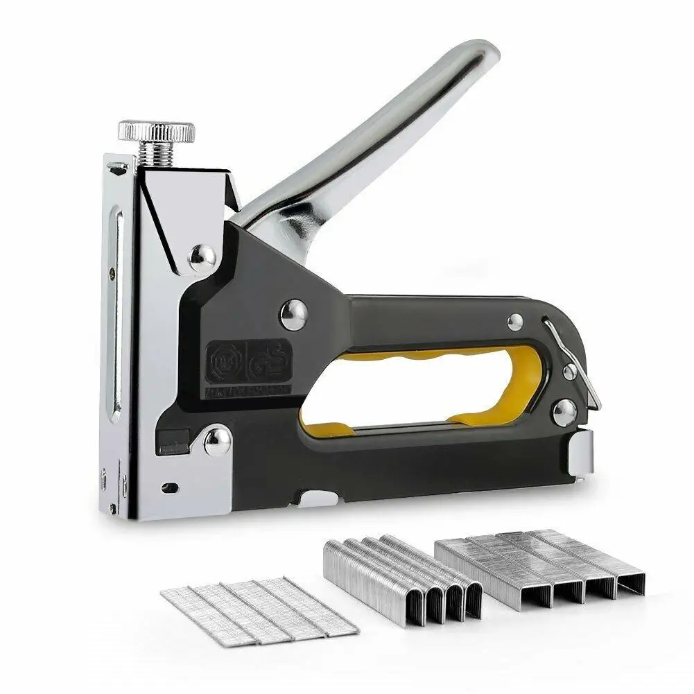 

AKDSteel Heavy Duty 3 in 1 Hand Staple Tacker with 600 T U Door Shape Nails 16*11*4CM