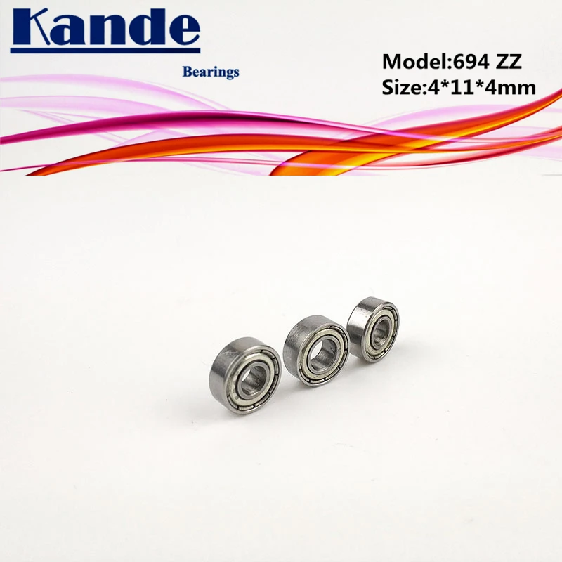Подшипники Kande 694ZZ 10 шт. Миниатюрные шарикоподшипники ABEC-1 694 ZZ ABEC-3 ABEC-5 694-2Z Z3V3 694z 4x11x4