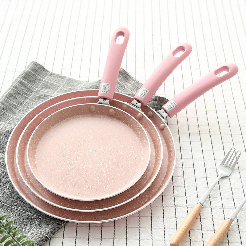 

6/8/10 Inch Grill Pans Non Stick No Smoke Medical Stone Easy Cleaning Household Kitchen Cookware Frying Pan