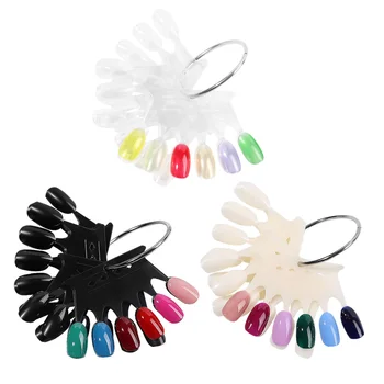 

3Pcs Nail Plate Durable High Quality Prime Sturdy False Nail Stick Polish Display Board Nail Color Card for Home
