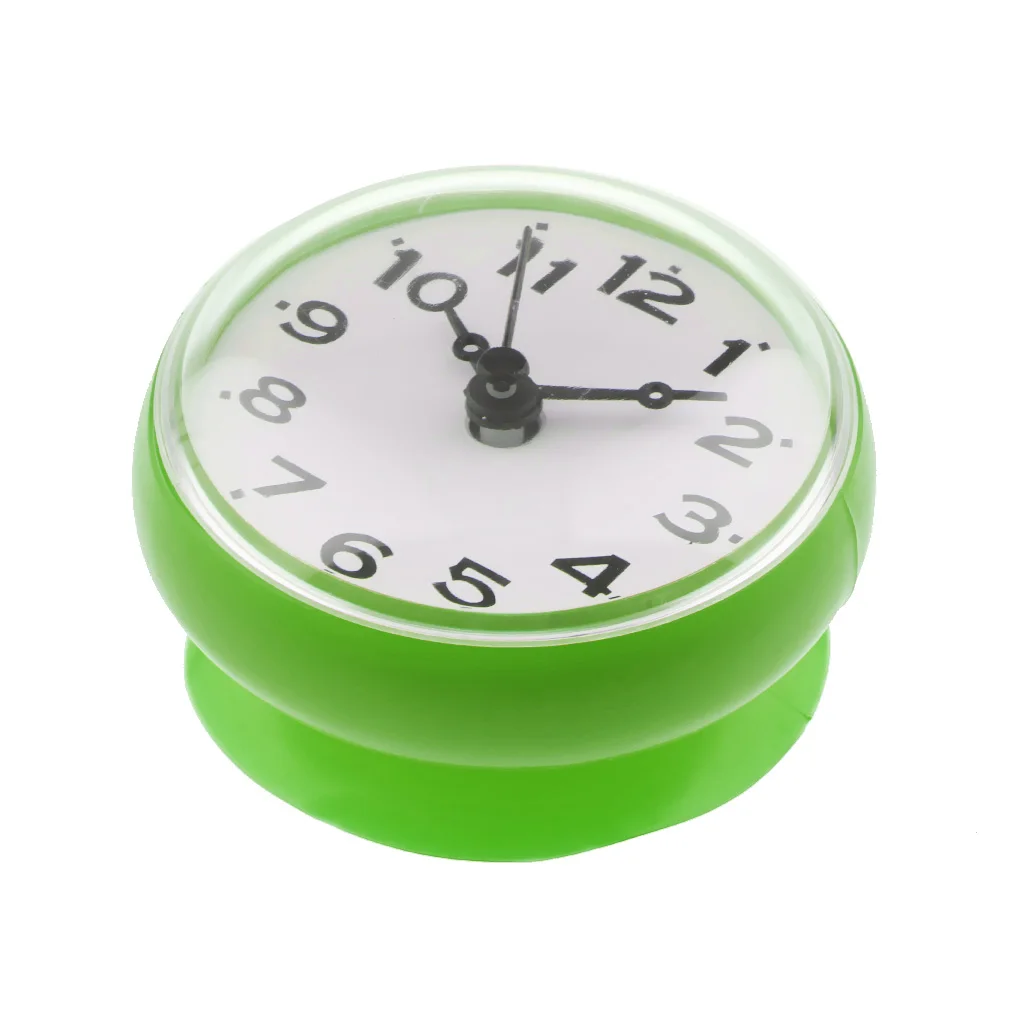 Water Resistant Shower Clock Suction Cup Bathroom Kitchen Clock Wall/Window Glass/Mirror Sucker