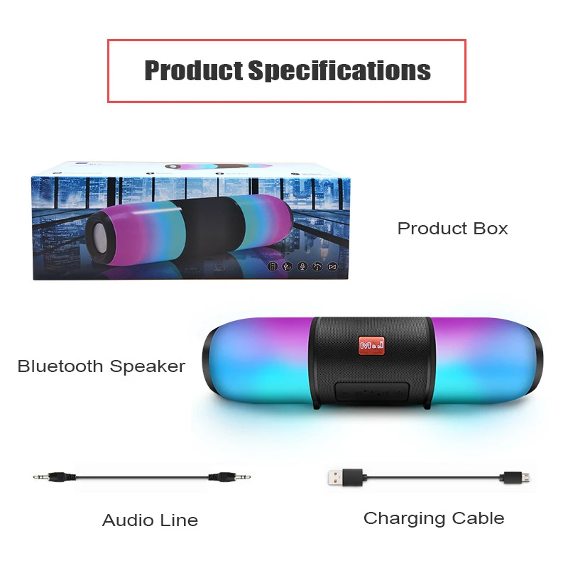 Умная лампа красочные огни водонепроницаемый bluetooth динамик двойной динамик карты U диск Открытый Портативный беспроводной мини-динамик с FM