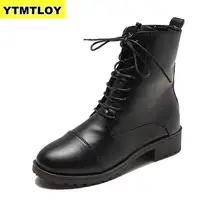 Size 35-43 Brand New British Style Chelsea Boots for Women Genuine Leather Ankle Autumn Sneakers Motorcycle Botas Mujer