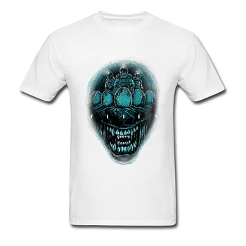 

Low Price T Shirts Men Big Mouth Skull 3D Print T-Shirt Deep Space Terror Good Quality Fashion Clothes Biker