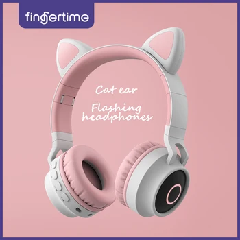 

New cute cat ear headset stereo foldable portable universal wireless Bluetooth headset with USB charging headset BT-028C