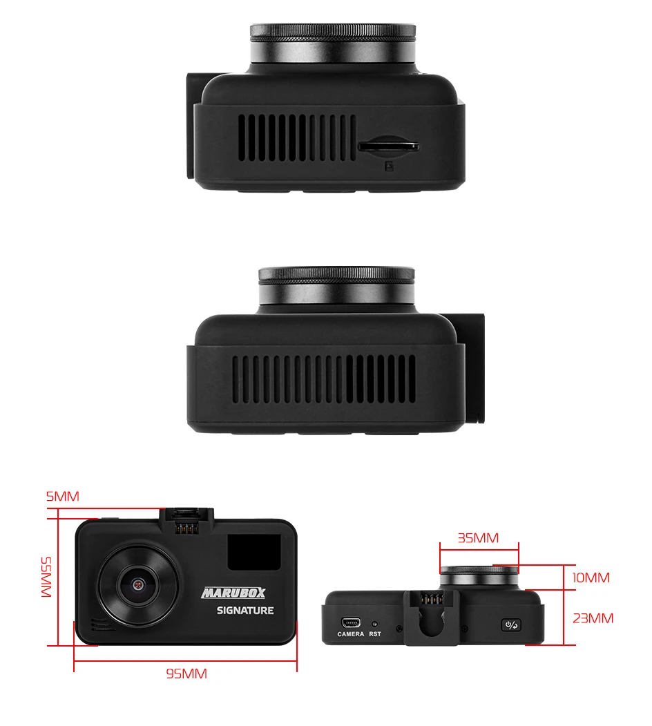 MARUBOX 3 in 1 Radar Detector with GPS Wifi Updates Car DVR HD2560*1440P Magnetic Mount Design and Russia Voice Warning
