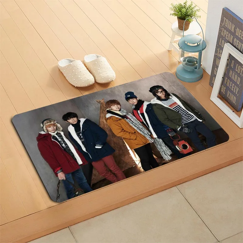Хороший B1A4 KPOP Коврик для двери, напольный коврик для дома, креативный коврик, супер мягкий Впитывающий Коврик для ванной комнаты, входная дверь, 40X60 см, 50x80 см - Цвет: 14