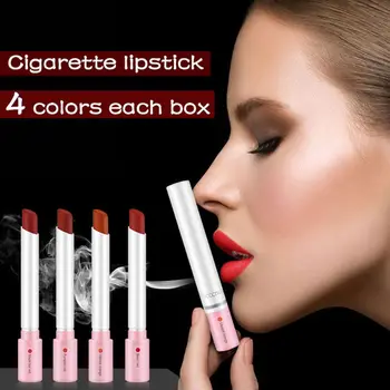 

4 Color Creative Cigarette Lipstick Set Matte Tube Velvet Long Lasting Lip Gloss