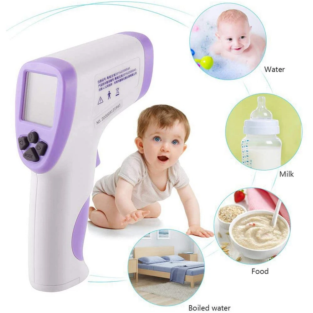 

Baby / Adult Digital Infrared Forehead Thermometer Multifunctional Human Thermometer Non Contact Thermometer Mask