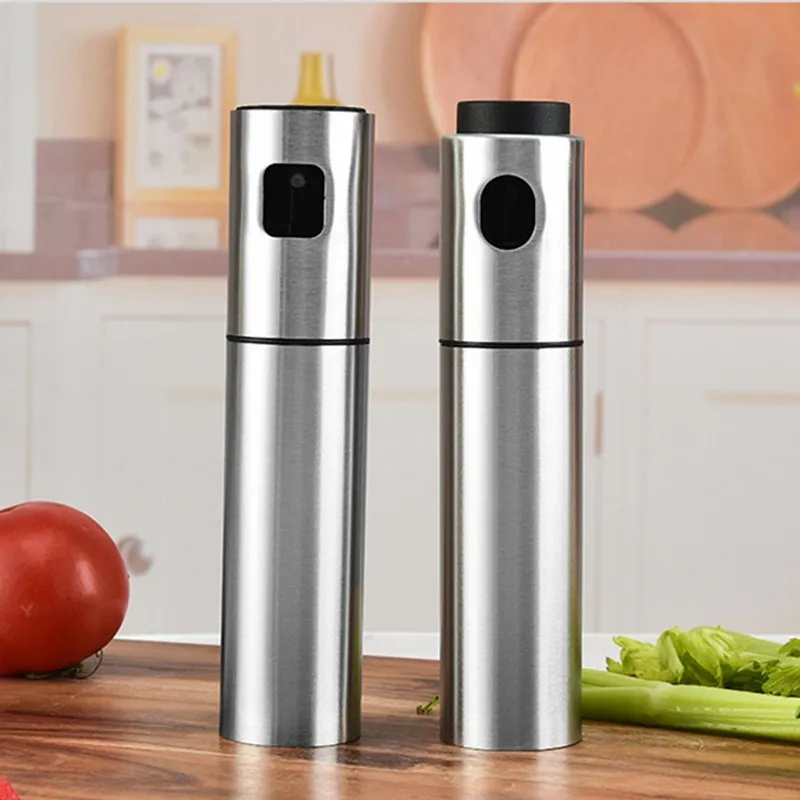 

Kitchen Baking Oil Spray Bottle Vinegar Stainless Steel Bottle Oil Dispenser Cooking Tool Salad BBQ Water Pump Gravy Oil spray