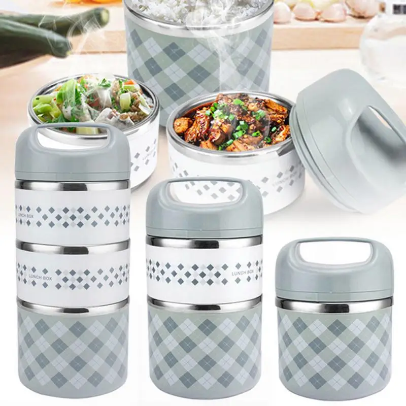 

Portable Stainless Steel Thermal Lunch Box For Office Lunchbox Leakproof Thermos Lunch Box Food Container