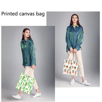 

DIY Customized photos and text single-shoulder canvas bag Watercolor hand-painted illustration convenient carrying bag 40cm*35cm