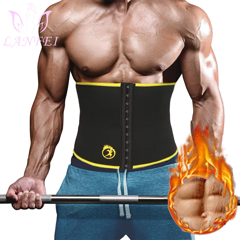 LANFEI пояс для тренировок для Для мужчин сауна, для похудения тела корректирующий корсет неопреновый ремень тренировки утягивающий корсет для сжигания жира