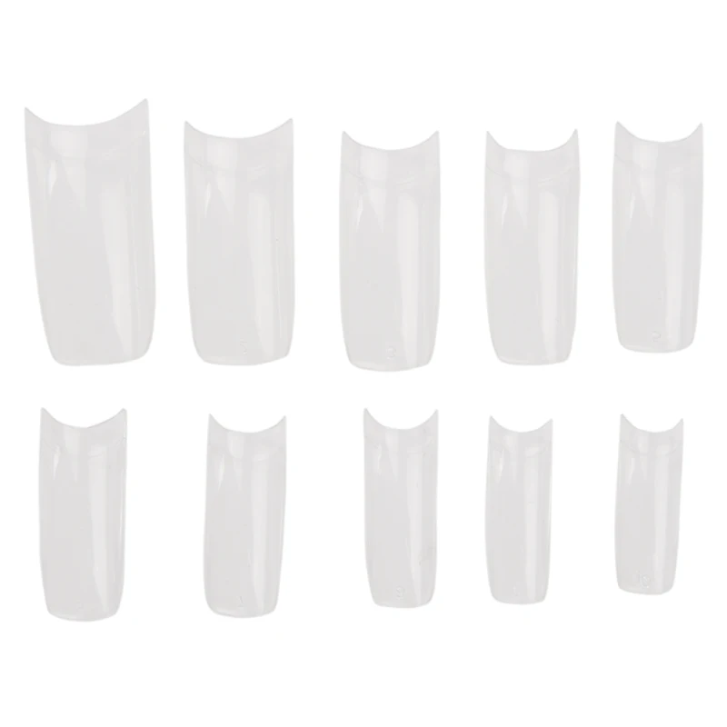 500 шт Ложные Акриловые накладные ногти шт прозрачный цвет французский стиль