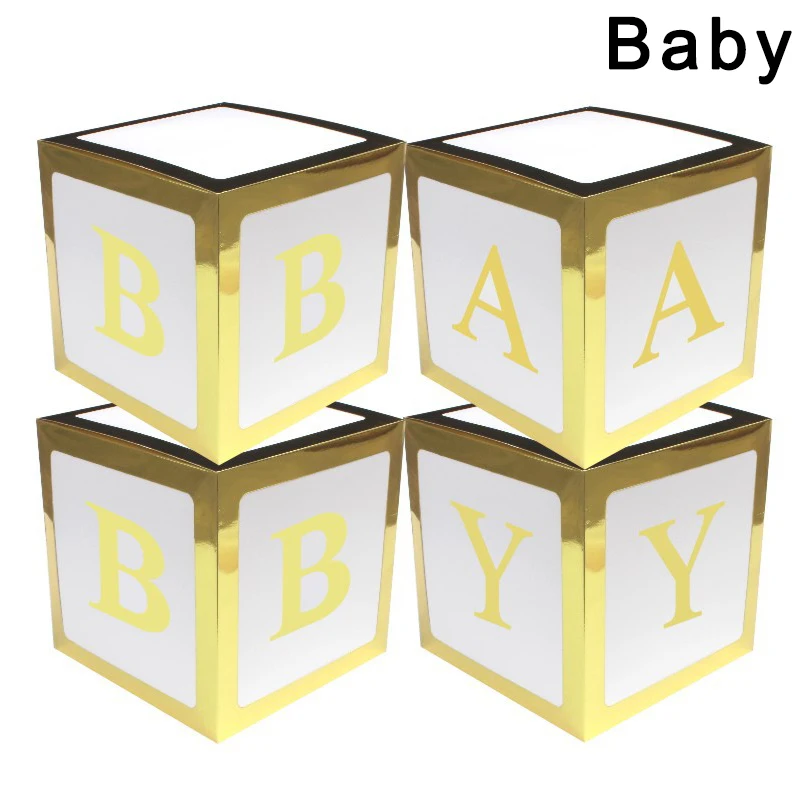 4 шт./компл. Baby Shower вечерние декоративный шар коробка прозрачный картонная коробка, рождественский подарок, 30x30x30 см TB распродажа