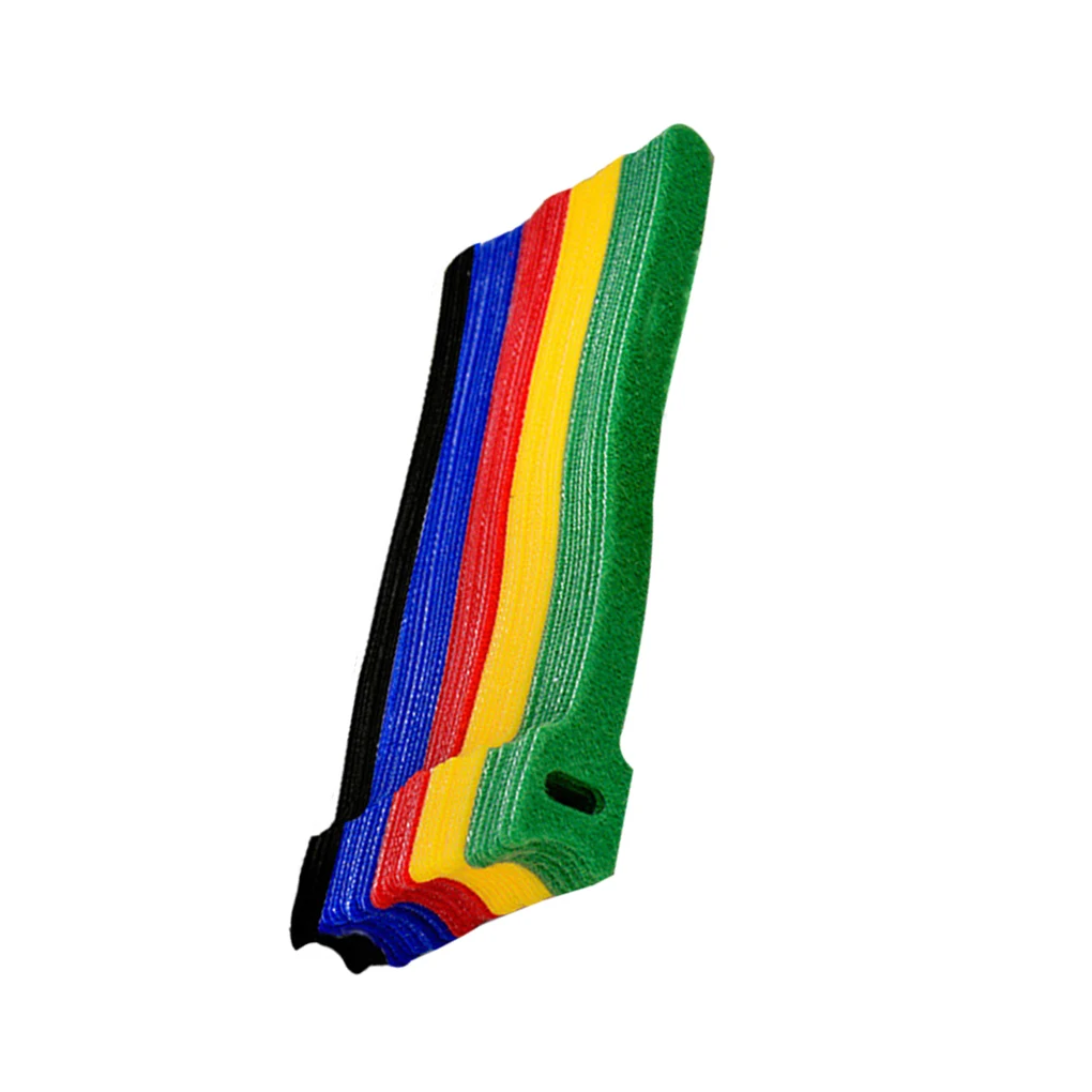20/50pcs T-type Cable Tie Wire Reusable Cord Organizer Wire 15*1.2cm Colorful Computer Data Cable Power Cable Tie Straps