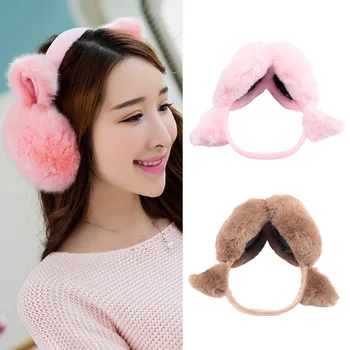 

2 Style New Fashion Cute Ears Plush Earmuffs Comfortable Warm Earmuff Female Winter Outdoor Protect Ears Winter Accessories