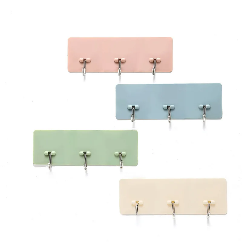 MeyJig Punch Free Wall-mount Key Holder Kitchen Gadgets Hooks For Bathroom Strong Tolerance Hooks For Viscose Key Hanger