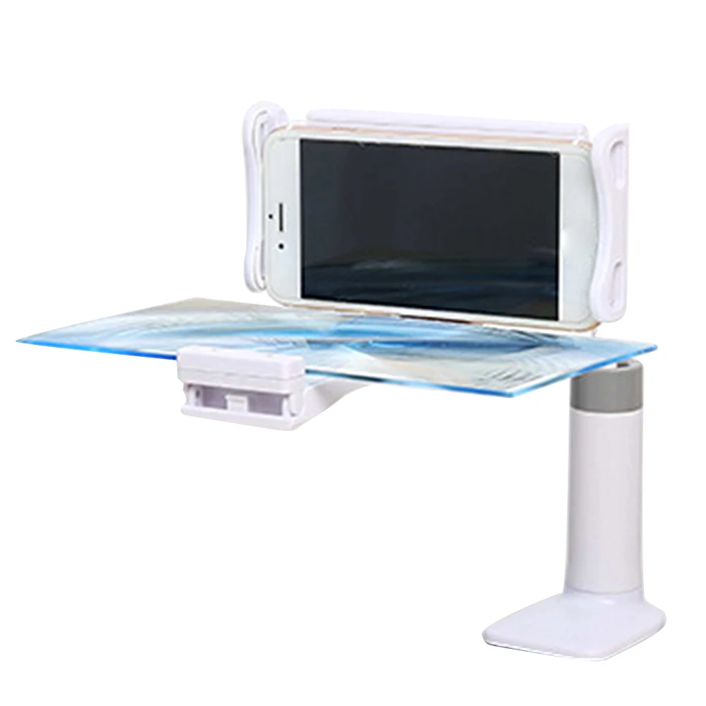 White 12inch Кронштейн для столешницы держатель портативный стенд 360 градусов домашний увеличитель экрана Мобильный телефон дисплей защитный высокой четкости Универсальный - Цвет: White 12inch