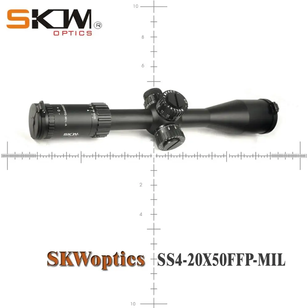 SKWoptics 4-20x50FFP-MIL-A первый фокальный самолет ffp прицел кольца охотничья сетка сверхмощный прицел дальний прицел SKWoptics 4-20x50FFP-MIL-A первый фокальный самолет ffp прицел кольца охотничья сетка сверхмощный прицел дальний прицел