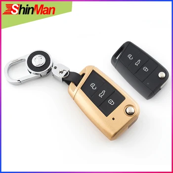 

ShinMan New material ABS Car key protective shell car leather key bag Key Case For Volkswagen Golf 7 mk7 VW Golf 7 mk7