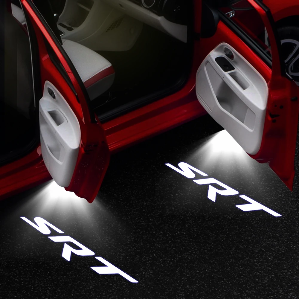 2 шт. Автомобильный Дверной светильник для Dodge charger Avenger Magnum SRT R/T Светодиодная лампа освещения подножки 3D теневой светильник автоматический значок светильник декоративная лампа