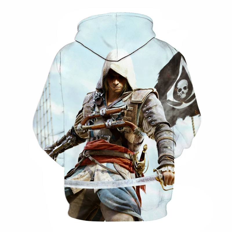 Европейский и пуловер с капюшоном Assassin's creed, худи с 3D принтом в стиле хип-хоп, мужская и женская повседневная одежда, Азиатский Размер 6XL