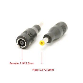 

huiyuan 7.9 x 5.5mm to 5.5 x 2.5mm Male Plug Converter Dc Plug Power Adapter Charger Connector Tip Fit for Asus Lenovo Laptop