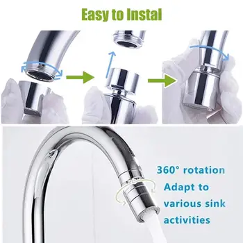 

Kitchen Bathroom Faucet Aerator 360 Degree Rotate Water Saving Faucet Tap Adapter Device Sink Tap Nozzle Accessories Fittings