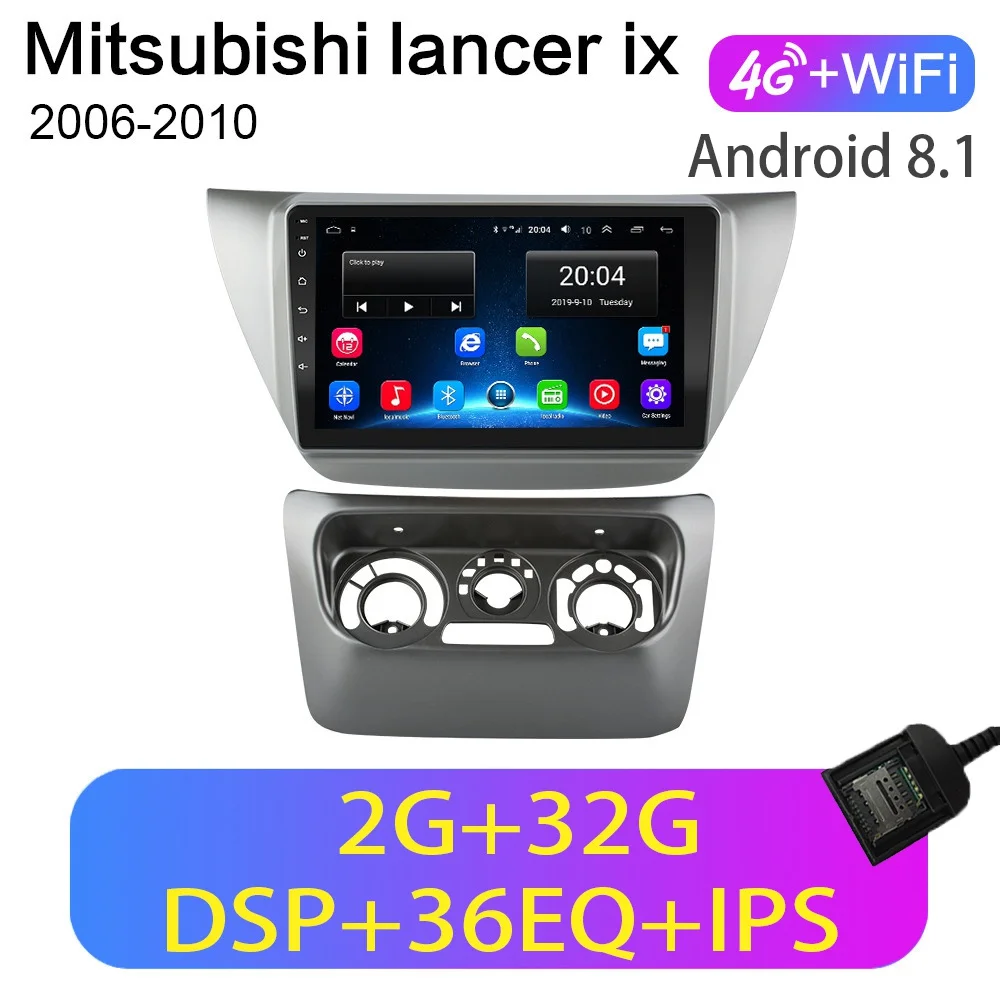 4G-WIFI 2G-32G Android 8.1GO 9 дюймов 2Din автомобильный Радио Стерео gps навигатор плеер для Mitsubishi Lancer ix2006-2010 стерео WiFi ips плеер - Цвет: 4G-WIFI 2G-32G