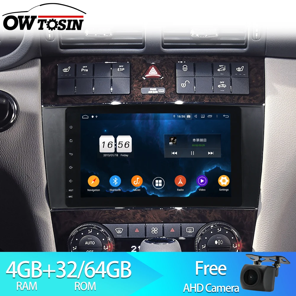 Автомагнитола Owtosin 2 Din Android 9 0 для Mercedes Benz C Class W203 C180 C200 C220 C230 C240 C250 C270 C280