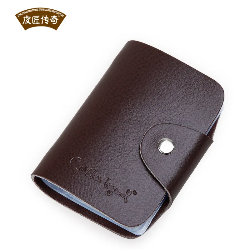 

Genuine Leather 26 Card Holder Large-Volume Business Card Holder Multi-functional Cattlehide Card Bag