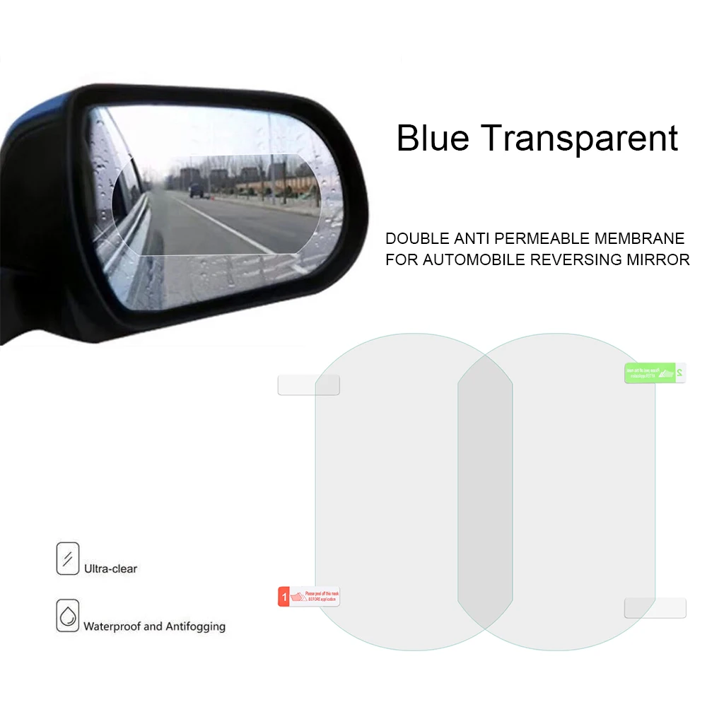 

2pcs 110mm*85mm Car Rearview Mirror HD Anti-Fog Film Rainproof Protective Car Sticker Car Styling Car Accessries