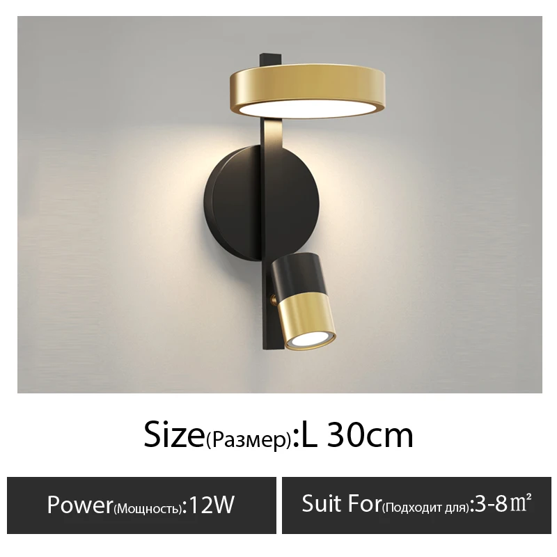 wall mounted light fixture Wall lamp bedroom bedside lamp home simple modern with spotlight can read Nordic light luxury aisle corridor LED wall lamp wall lights interior Wall Lamps