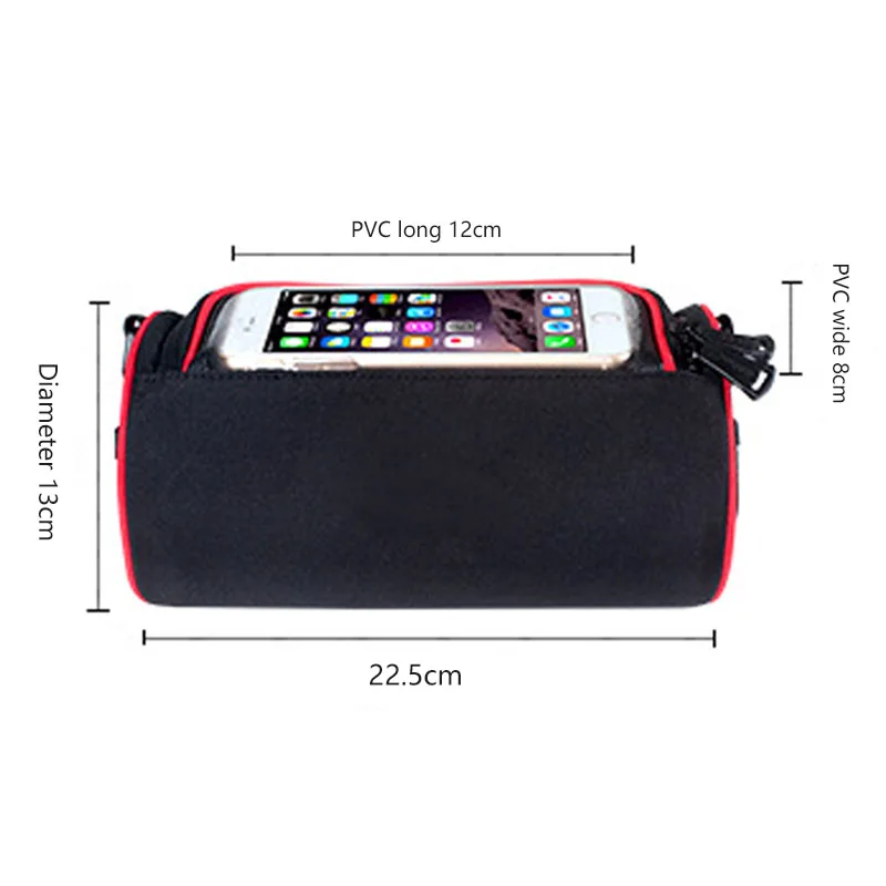 Bicycle Bag Waterproof Front Bike Cycling Bag Bicycle Top Tube Handlebar Bag 6.0 Inch Mobile Phone Holder Cycling Accessories