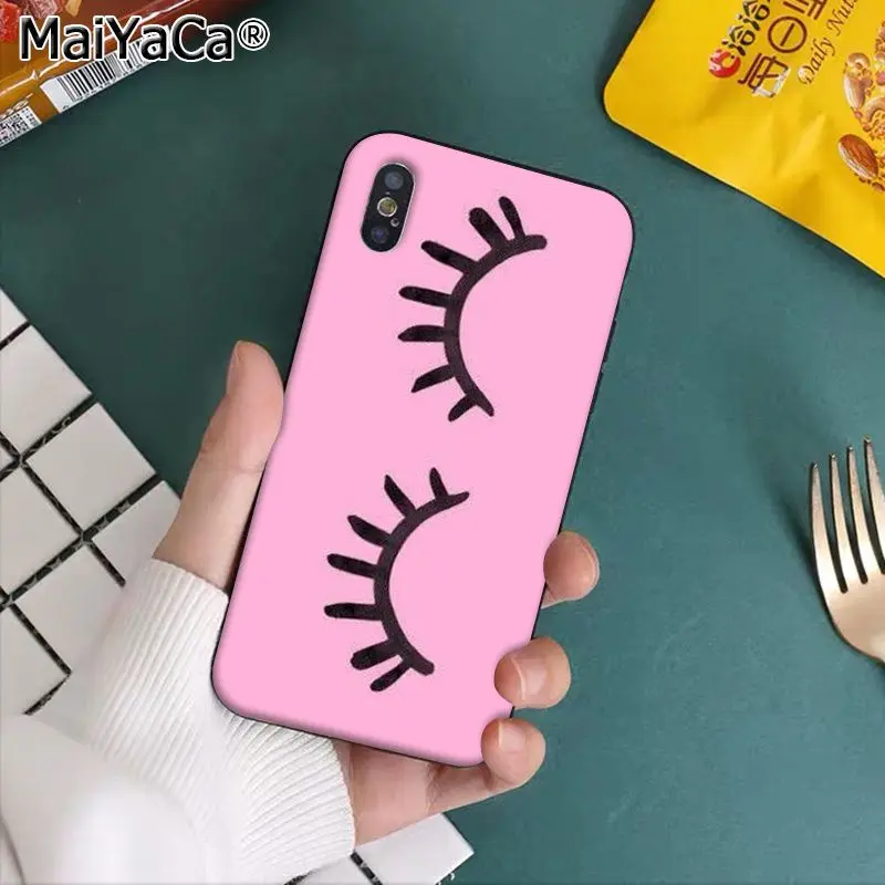 MaiYaCa большие ресницы Coque Shell чехол для телефона Apple iphone 11 pro 8 7 66S Plus X XS MAX 5s SE XR чехлы