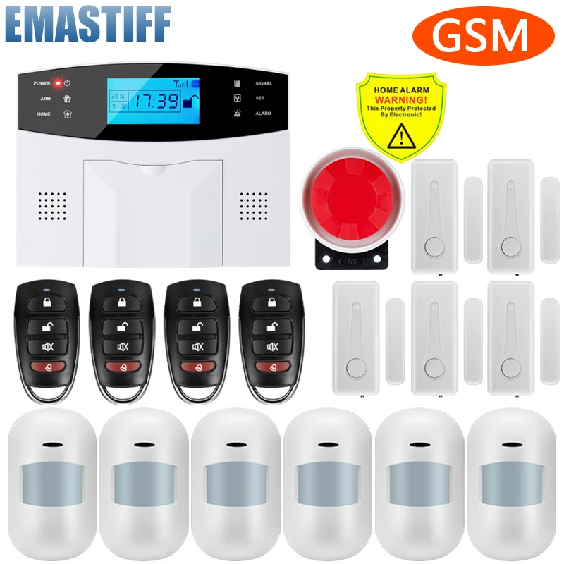 IOS Android APP Wired Wireless Home Security GSM Alarm System Remote Control Autodial