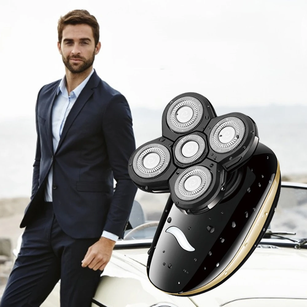 

Manooby 5 in 1 4D rechargeable electric bald head shaver wet and dry use