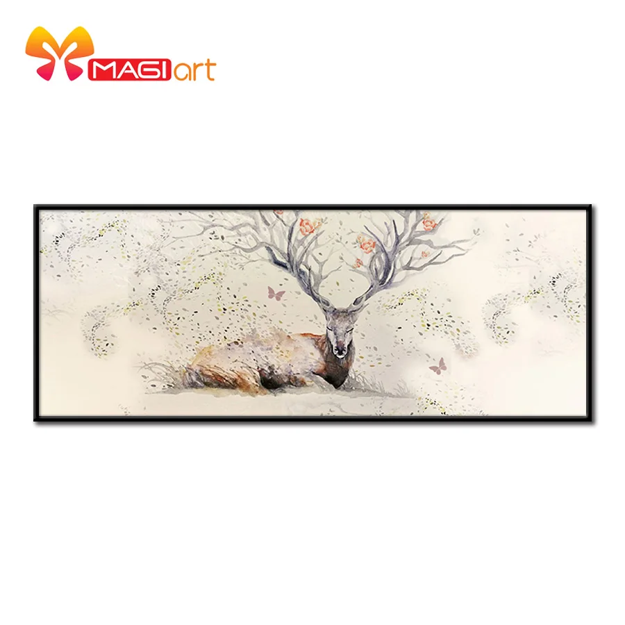 クロスステッチキット刺繍裁縫セットを横になって11ct水溶性キャンバスパターン14ct抽象スタイルa Deer Ncma062 Package Aliexpress