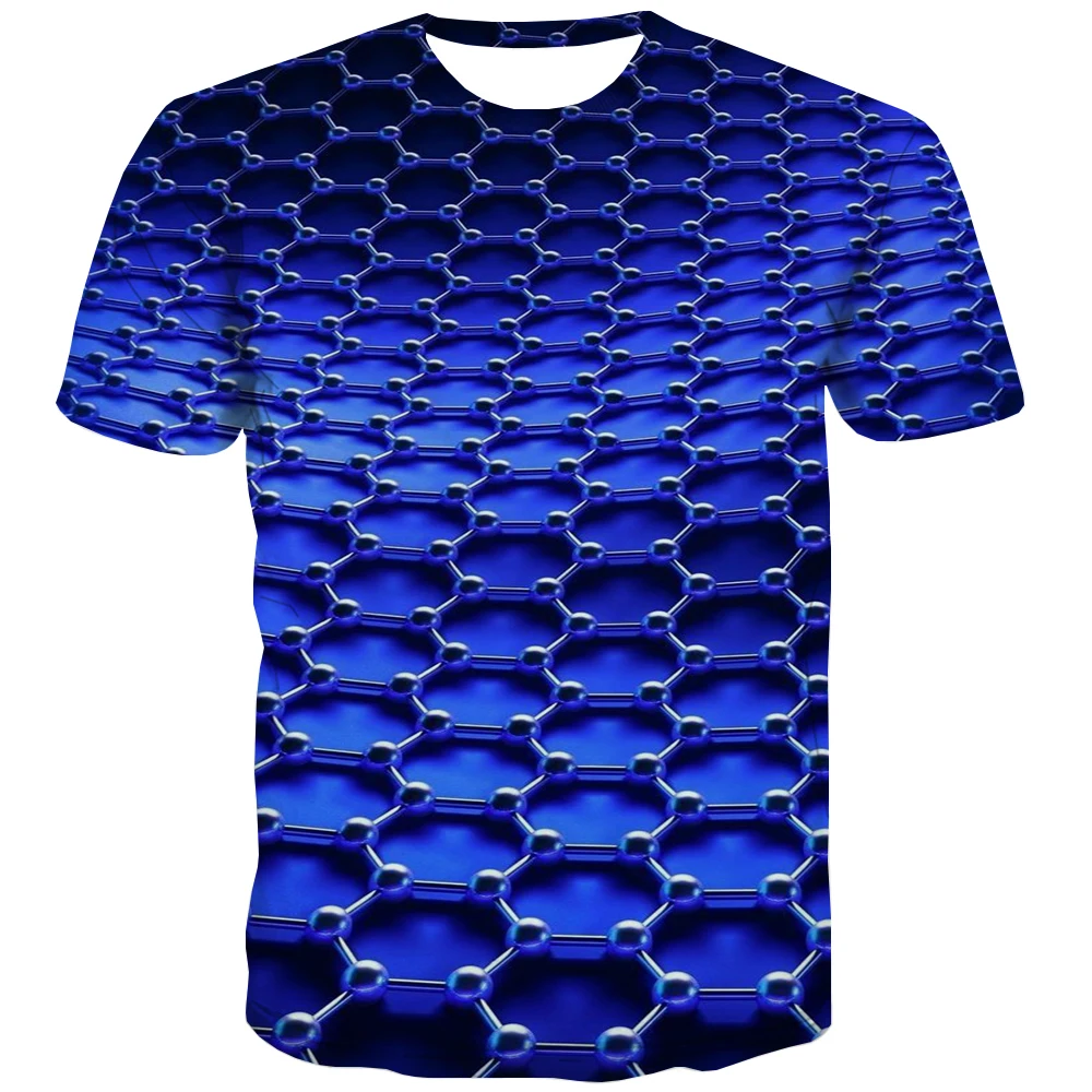 

UNEY Color block T Shirt Psychedelic US Size Shirt 3D Print Tee Shirt Square Graphic Short Sleeve Unisex Plus Size La Top Tees