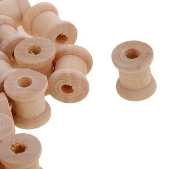 

100 Bulk Wood Spools - Unfinished - Thread Bobbin Cord Wire Sewing Crafts Mini