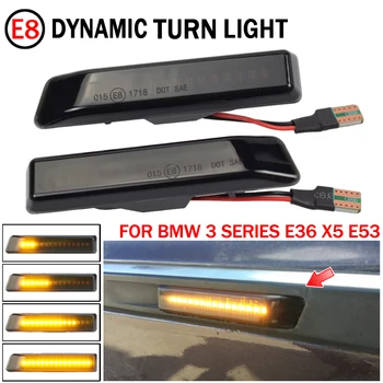 

Pair LED Side Marker Lights 12V Turn Signal Light Panel Lamp Blinker For BMW 3 Series E36 For Coupe X5 E53 00-06