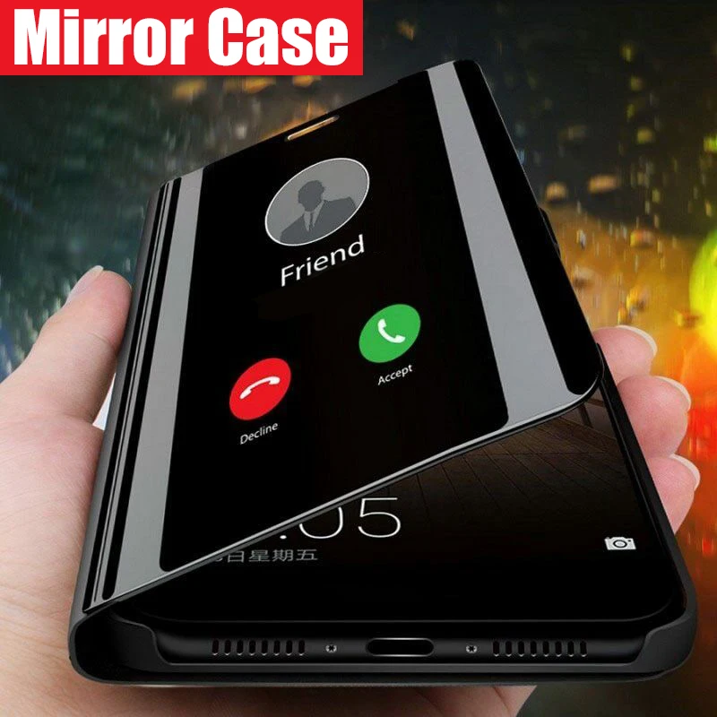 

Smart Mirror Phone Case For Samsung Galaxy A50 A70 A20 A10 A40 Clear View Flip Cover Sansung Note 10 Pro S10 Plus A 50 70 J6Plus