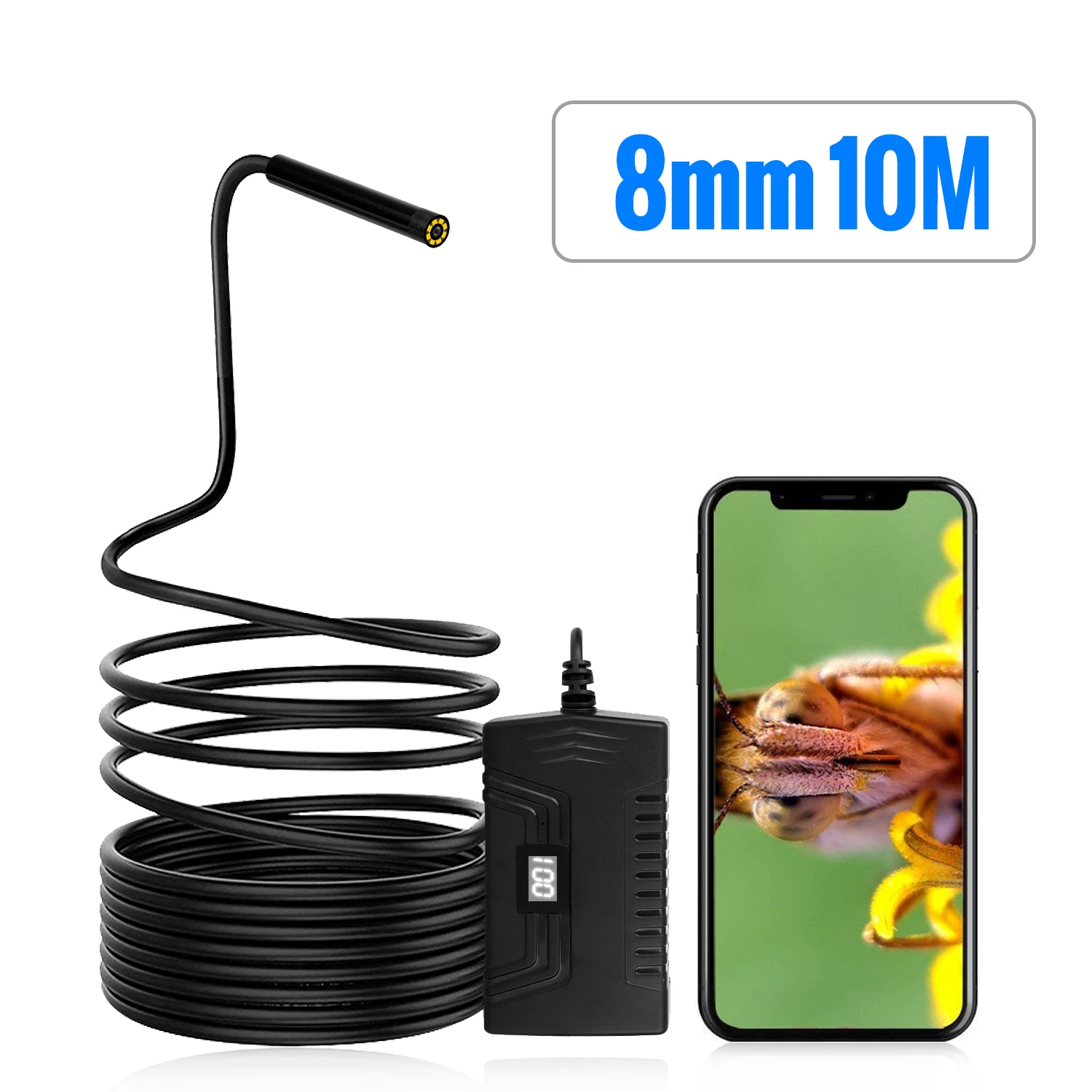 

Wireless Endoscope Camera HD1080p WiFi Borescope Inspection Camera Waterproof IP67 Flexible Snake Camera Y14 8.0mm